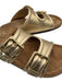 Valentino Garavani Shoe Size 40.5 Gold Leather Upper Metallic Slide Mule Sandals Gold / 40.5