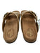 Valentino Garavani Shoe Size 40.5 Gold Leather Upper Metallic Slide Mule Sandals Gold / 40.5
