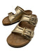 Valentino Garavani Shoe Size 40.5 Gold Leather Upper Metallic Slide Mule Sandals Gold / 40.5