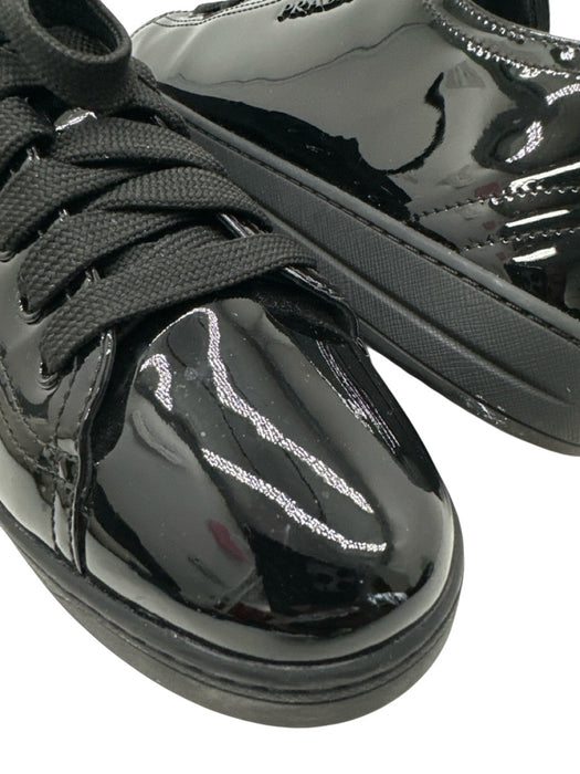 Prada Sport Shoe Size 39 Black Leather Upper Patent Side Logo Low Top Sneakers Black / 39