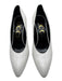Gucci Shoe Size 40 White Leather Upper Pointed Almond Toe Stiletto Pumps White / 40
