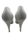 Gucci Shoe Size 40 White Leather Upper Pointed Almond Toe Stiletto Pumps White / 40