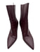 Maison Margiela Shoe Size 40 Burgundy Red Leather Pointed Toe Heel Detail Boots Burgundy Red / 40
