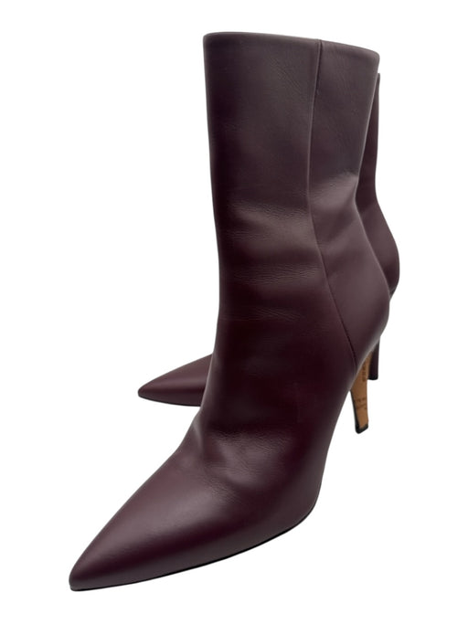 Maison Margiela Shoe Size 40 Burgundy Red Leather Pointed Toe Heel Detail Boots Burgundy Red / 40
