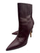 Maison Margiela Shoe Size 40 Burgundy Red Leather Pointed Toe Heel Detail Boots Burgundy Red / 40