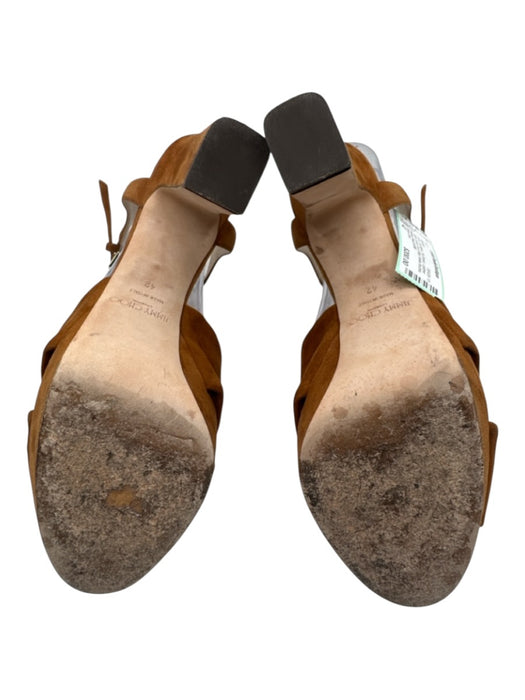 Jimmy Choo Shoe Size 42 Tan Brown Leather Upper Suede Knot Detail Sandals Tan Brown / 42