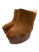 Veronica Beard Shoe Size 9.5 Tan Brown Leather Upper Suede Platform Mules Tan Brown / 9.5