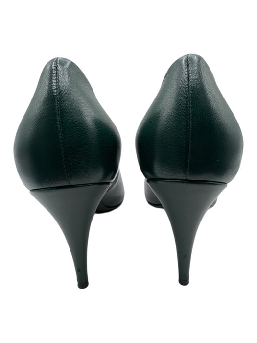Gucci Shoe Size 40 Forest Green Leather Upper Pointed Almond Toe Stiletto Pumps Forest Green / 40