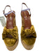 Saint Laurent Shoe Size 41 Pastel Purple & Yellow Tapestry Ankle Buckle Sandals Pastel Purple & Yellow / 41