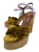 Saint Laurent Shoe Size 41 Pastel Purple & Yellow Tapestry Ankle Buckle Sandals Pastel Purple & Yellow / 41