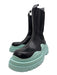 Bottega Veneta Shoe Size 41 Black & Light Blue Leather Upper Color Block Boots Black & Light Blue / 41