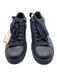 Coach Shoe Size 9B Navy Blue Leather Lace Up Low Top Whipstich Detail Sneakers Navy Blue / 9B