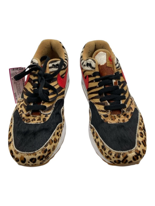 Nike Air Max Shoe Size 41 Beige, Black, Red Ponyhair Animal Print Sneakers Beige, Black, Red / 41