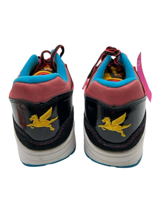 Nike Air Shoe Size 41 Black, Pink, Blue Suede & Synthetic Lace Up Sneakers Black, Pink, Blue / 41