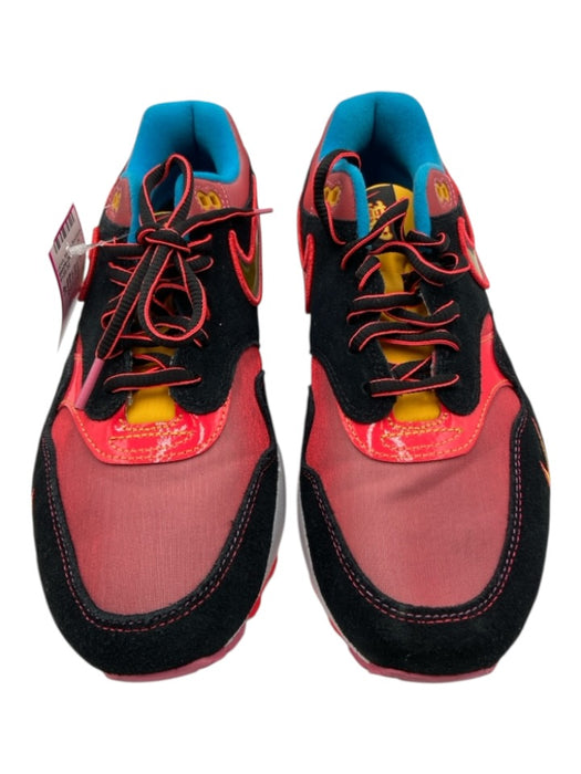 Nike Air Shoe Size 41 Black, Pink, Blue Suede & Synthetic Lace Up Sneakers Black, Pink, Blue / 41