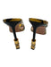 Bally Shoe Size 40 Black & Yellow Leather Upper Snakeskin Weave Mule Sandals Black & Yellow / 40