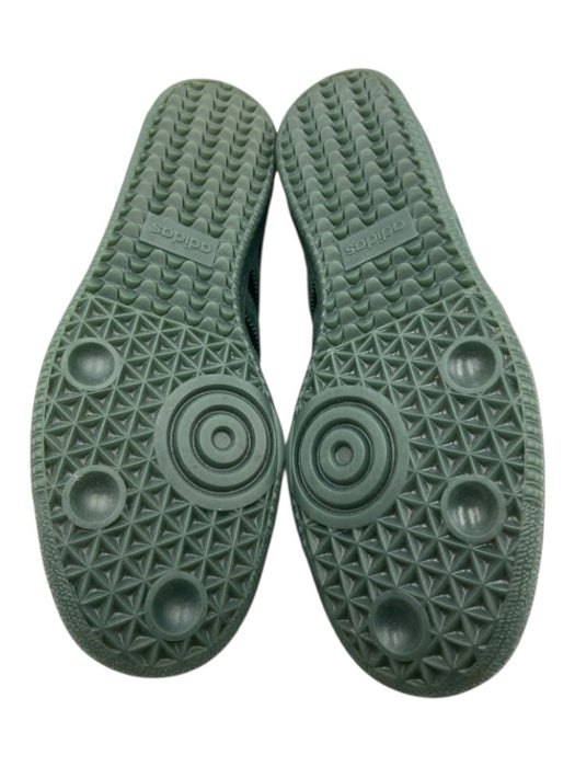 Adidas Shoe Size 42 Dark Green Leather & Suede Lace Up Contrast Stitch Sneakers Dark Green / 42