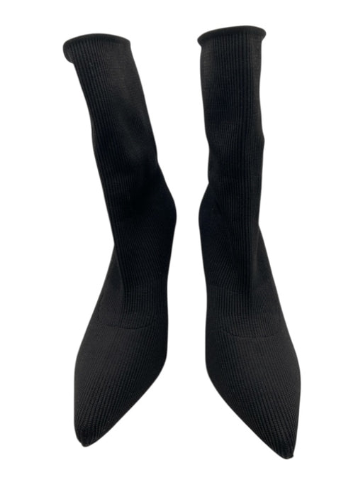 Veronica Beard Shoe Size 9.5 Black Synthetic Knit Pointed Toe Sock Booties Black / 9.5