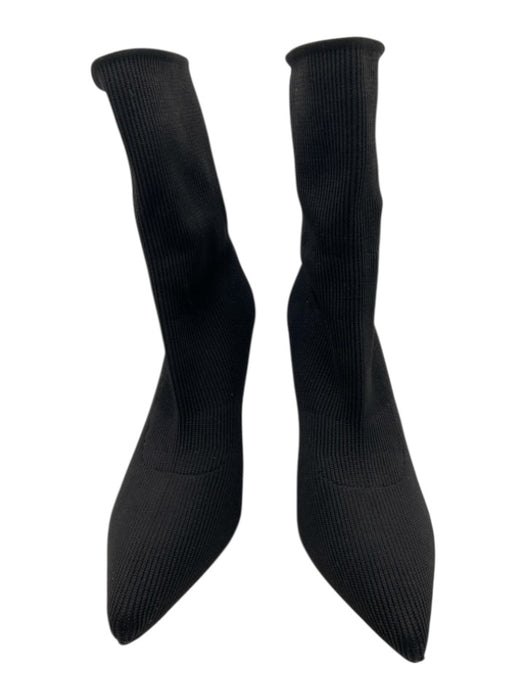 Veronica Beard Shoe Size 9.5 Black Synthetic Knit Pointed Toe Sock Booties Black / 9.5