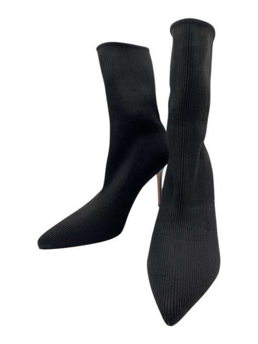 Veronica Beard Shoe Size 9.5 Black Synthetic Knit Pointed Toe Sock Booties Black / 9.5