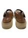 Prada Shoe Size 40 Brown & Beige Leather Espadrille Criss Cross Sandals Brown & Beige / 40