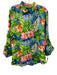 Lauren Ralph Lauren Size L Green, Blue, Multi Linen Floral Long Sleeve Top Green, Blue, Multi / L