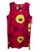 Marimekko Size 14 fuchsia pink, purple, green Cotton Blend Sleeveless Dress fuchsia pink, purple, green / 14