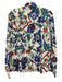 Tory Burch Size 14 White, Blue, Red Cotton painted floral Long Sleeve Top White, Blue, Red / 14