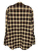 Burberry Size 14 Black, Tan, Red Cotton Satin Trim Plaid Long Sleeve Top Black, Tan, Red / 14