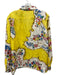 Tory Burch Size 14 yellow, cream, multi Silk Floral Long Sleeve Button Down Top yellow, cream, multi / 14