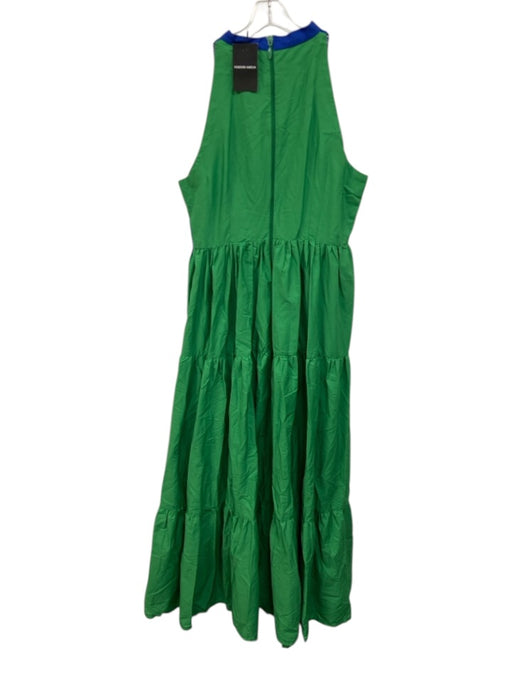 Forever Amelia Size 18 Green & Blue Missing Fabric Tag Sleeveless Tiered Dress Green & Blue / 18