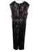 Aidan Aidan Mattox Size 14 Black Polyester Fully Sequined Sleeveless Jumpsuit Black / 14