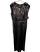 Aidan Aidan Mattox Size 14 Black Polyester Fully Sequined Sleeveless Jumpsuit Black / 14