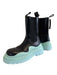 Bottega Veneta Shoe Size 41 Black & Seafoam Leather Upper Round Toe Wavy Boots Black & Seafoam / 41