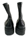 Gianvito Rossi Shoe Size 41 Black Leather Pull Tabs Elastic Sides Lug Sole Boots Black / 41