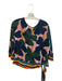 Blank London Size Small Multi Viscose Half Sleeve Abstract Print Boat Neck Top Multi / Small