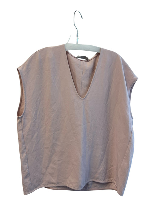 Everlane Size 6 Light Pink Triacetate V Neck Cap Sleeve Top Light Pink / 6