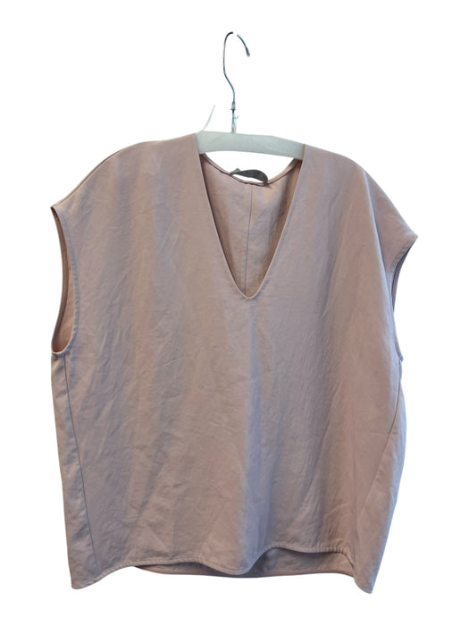 Everlane Size 6 Light Pink Triacetate V Neck Cap Sleeve Top Light Pink / 6