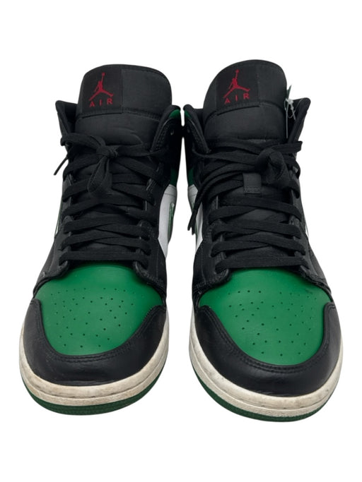 Jordan Shoe Size 12 AS IS Green, Black, White Leather Ankle High Men's Sneakers Green, Black, White / 12