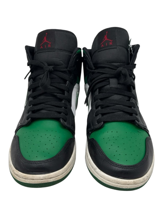 Jordan Shoe Size 12 AS IS Green, Black, White Leather Ankle High Men's Sneakers Green, Black, White / 12