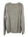 Criquet Size L Gray Baby Alpaca Solid V Neck Men's Sweater Gray / L