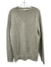 Criquet Size L Gray Baby Alpaca Solid V Neck Men's Sweater Gray / L