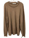 Criquet Size L Brown Alpaca Blend Cable Knit Crew Men's Sweater Brown / L