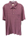 Faherty Size L Orange & Blue Cotton Blend Striped Polo Men's Short Sleeve Orange & Blue / L