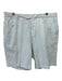 Criquet Size 36 Light Blue & White Cotton Striped Seersucker Khakis Men's Shorts Light Blue & White / 36