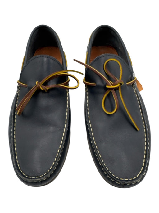 Sid Mashburn Shoe Size 13 Blue Leather Solid Boat Shoe Sneaker Men's Shoes Blue / 13