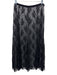 Karen Kane Size M Black & Gray Rayon & Nylon Floral Lace Overlay Maxi Skirt Black & Gray / M