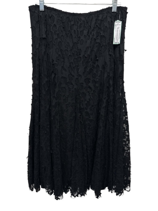 Karen Kane Size L Black Cotton & Polyester Abstract Detail Stitch Detail Skirt Black / L