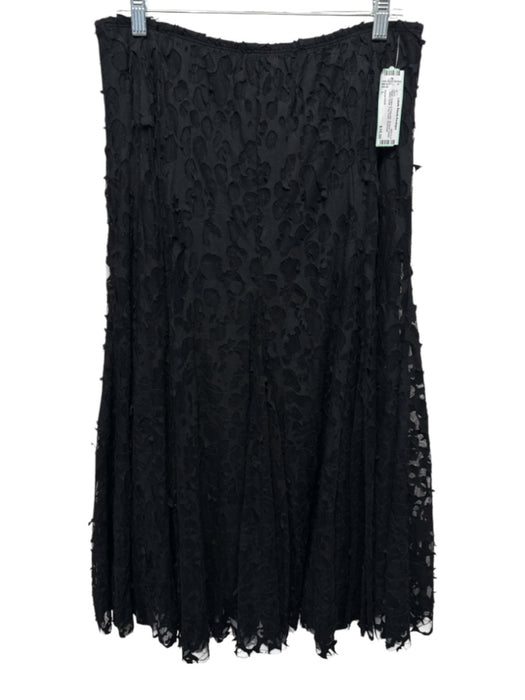 Karen Kane Size L Black Cotton & Polyester Abstract Detail Stitch Detail Skirt Black / L