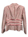 Kay Unger Size 8 Beige & Pink Silk Abstract Print Rhinestone Detail Skirt Set Beige & Pink / 8